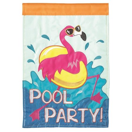 DICKSONS 29 x 42 in Flag Double Applique Pool Party Polyester Large M001139
